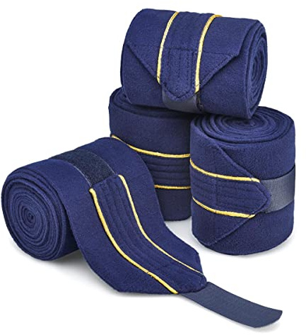 Harry Hall Cottage Craft Horse Fleece Polo Exercise Travel Stable Bandages Set of 4