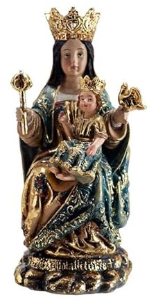 Figura Virgen de la Victoria de Resina Pintada a Mano de 18 cm