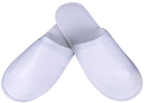 uyoyous 20 Paar Hotelslipper mit Rutschfeste Sohle, Einwegslipper Bequem und weich, Weiß Badeslipper, Geschlossene Zehen Slipper, Für Hotels, Gästehäuser, Schönheitssalon, Gr. ca. 43-44