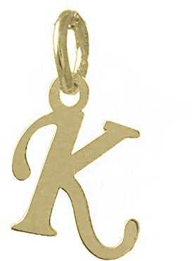 Buchstaben Anhänger Gold 585 (14K) Initialen Charm für Kette A B D E F G H I J L M N O P R S T U V W Z