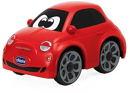 Chicco Fiat 500e, Macchina Telecomandata per Bambini, con Volante Radiocomando Intuitivo e Ergonomico, 2 Pulsanti, Suoni Reali Motore e Clacson, Giochi per Bambini 2-6 Anni