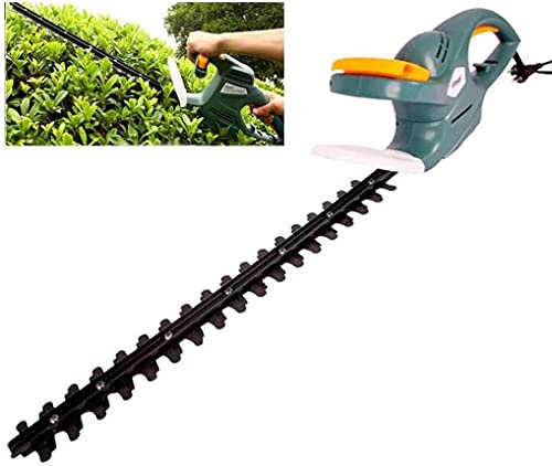 Cortasetos cortasetos cortasetos, cortasetos eléctrico de 460 W con longitud de hoja de 460 mm, apertura de dientes de 16 mm, hoja de doble acción, mango giratorio ergonómico
