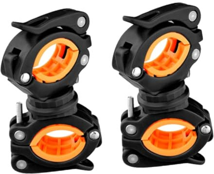 Supvox 2 Stück 360 fahrradlicht verstellbare arbeitsböcke fahradlicht gummimatte Taschenlampenhalter Fahrrad Taschenlampe Halter Fahrrad licht Halterung Mountainbike montieren Lampenclip