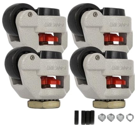 SOPERIT Set mit 4 Lenkrollen für Möbel, 50 mm bis 500 kg, Tragfähigkeit, ausziehbar, mobiler Transport, Lenkrollen für schwere Lasten