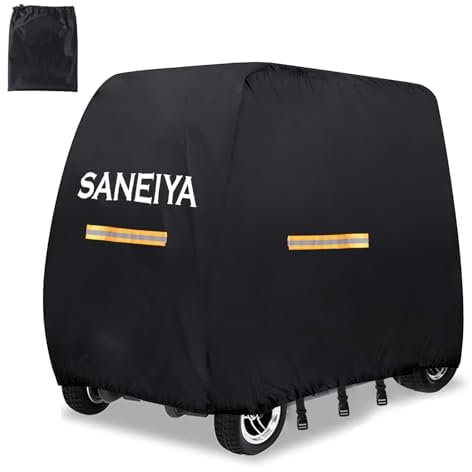 Mobility Scooter Covers for Outside Storage, 420D Oxford Fabric Scooter Rain Cover Waterproof, Elastic Strap and Reflective Strips, 3 Buckles with Storage Bag (124*58*99cm)