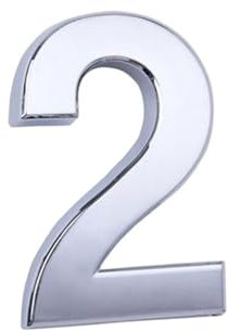 Hausnummer 1PC Ziffer Türschild Haus Schublade Zeichen Ziffern 0 bis 9 Kunststoff Nummernschild Hotel Home Aufkleber Adresse Türetikett Hausnummernschild (Color : 2, Größe : 5x3x0.6cm)