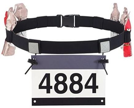 Triathlons Laufgürtel - Laufgürtel für Startnummer & Gelhalter, Startnummerngürtel für Triathlons Ironman, Latzhalter, Verstellbarer Hüftgurt für Marathons und Rennen, Mehrfarbig,