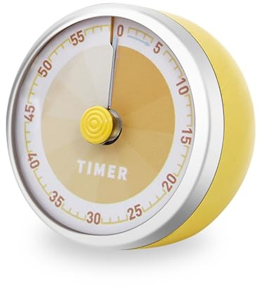 Visual Timer, Time Timer Children, 60 Minutes Pomodoro Timer, Egg Timer, Mechanical Clock, Time Management Tool for Children and Adults, Learning/Working/Cooking/Fitness (Yellow)