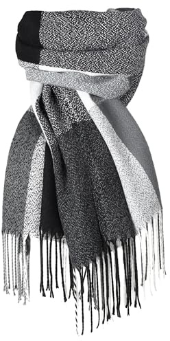 Loiyadn Winter Scarf for Women Fall Winter Plaid Scarves Tassel Shawl Wrap