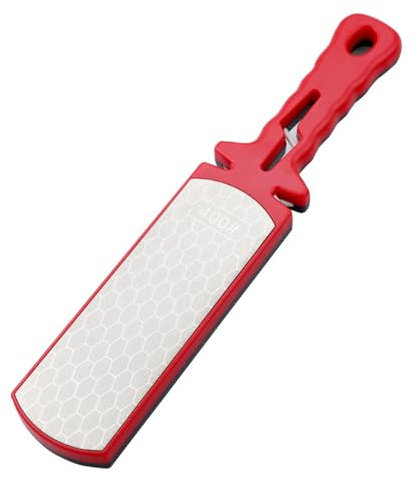 zuousxbs Affilacoltelli da Cucina A Doppia Faccia Pietra per Affilare Diamante Strumenti per Affilare Grana Grossa E Fine con Impugnatura Antiscivolo