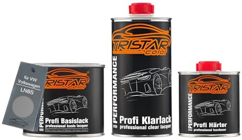 TRISTARcolor Autolack Set Dose spritzfertig für VW/Volkswagen LN8S Argus Brown Metallic Matt Tex Basislack + 2K Klarlack 1,25L