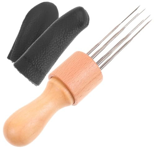 DIYEAH Aguja Perforadora Para Bordar Mango De Fácil Ergonómico Para Rebabas Para Hacer Bordados y Decoración Casa