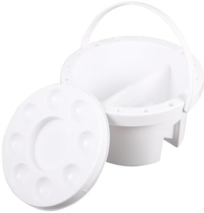 Holibanna Shabu Pen Bucket Paint Brush Basin Brush Washer Storage Pot Artist Paint Rest