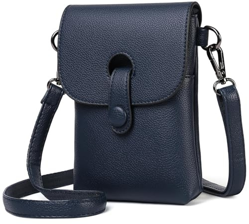 SENDEFN Handytasche zum Umhängen Damen, Crossbody Handy Schultertasche mit Kartenfächer, Leder Geldbörse Damen Handy Umhängetasche mit Verstellbar Abnehmbar Schultergurt