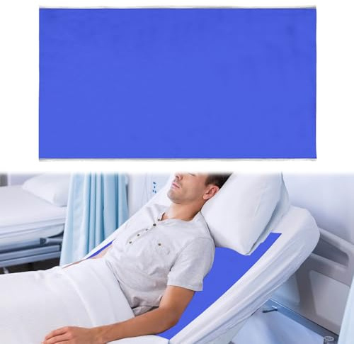 Slide Sheets for Moving Patients on Bed, Tubular Transfer Sheet to Assist Moving Patients and Disabled, Sliding Sheets for Bed Mobility, Bed with Slide for Elderly and Disabled, Blue, 75x95cm