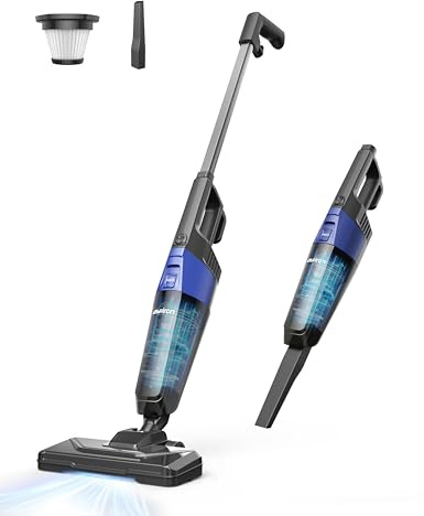 Aspiron Stick Vacuum Cleaner, Small Vacuum Cleaner with 20kPa Powerful Suction & 0.88QT Dust Cup and 16ft Power Cord, 2-in-1 Handheld Lightweight Bagless vacuum cleaner carpet and floor for Pet