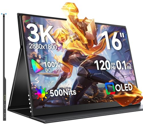 UPERFECT 3K OLED 120Hz 16 Portable Monitor 100000:1 500 Nits 2880x1800