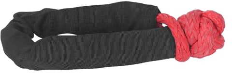 Vvikizy Grillete Suave, Cuerda de Recuperación de Resistencia a la Rotura de 20 Mm, 41000 Libras con Funda Protectora para Camión, SUV, Vehículo Todoterreno (Roja)