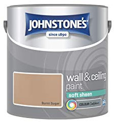 Johnstone's - Wall & Ceiling Paint - Burnt Sugar - Soft Sheen Finish - Emulsion Paint - Fantastic Coverage - Easy to Apply - Dry in 1-2 Hours - 12m2 Coverage per Litre - 2.5L