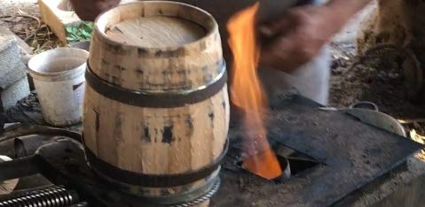 MAAJ® Getoastetes Weinfass/Whiskyfass/Schnapsfass Winzer-Böttcher-Qualität aus Französischer Eiche 3 L - Made in Portugal
