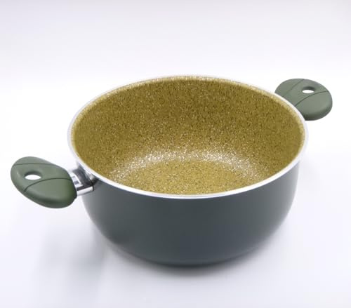 Illa BO3624 Bio-Cook - Casseruola per olio, 2 manici, diametro 24 cm, multicolore