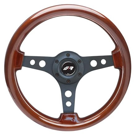 Simoni Racing Universal Lenkrad Tambay - Holz - Durchmesser 330mm, Schwarz