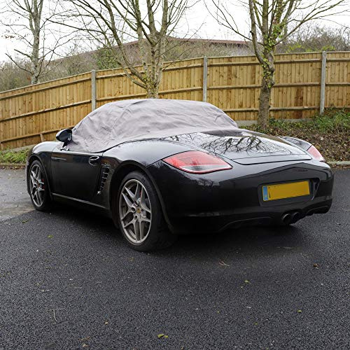UK Custom Covers RP114G Tailored Soft Top Roof Half Cover Grey - To Fit Porsche Boxster 987 2005-2012