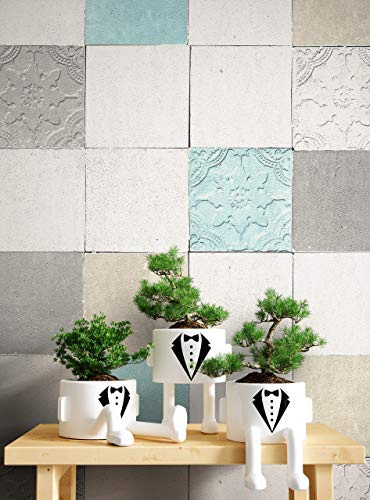 NEWROOM Tapete Beige Vlies Fliesenoptik - Vintage Mosaik Kacheln Oriental für Wohnzimmer Küche