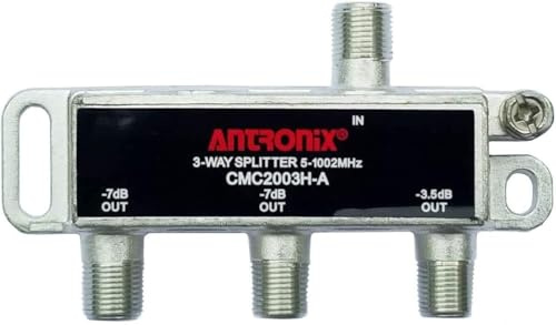 Antronix CMC2003H-A 3-Way Horizontal Splitter -3.5dB -7dB 5-1002 MHz High Performance for Coax Cable TV & Internet