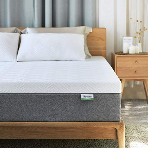 Novilla Matratze 100x200cm H3 Gel Memory Foam Kaltschaummatratze 7 Zonen Schaumstoff Rollmatratze Bambusfasern Atmungsaktiv Oeko-Tex 18cm