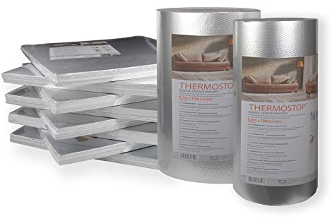 Marbet Design Heizkörper Reflexionstapeten aus Styropor - Heizung Wärmedämmung - Verschiedene Stärken (5QM Thermo-Stop 4) Heizungsnische Heizkörper-Dämmung