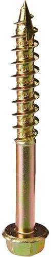 TIMCO Advanced Coach Screw | Hex Flange Head | Slash Point | Yellow | 10.0 x 80 | Box of 50 (1080SCSY)