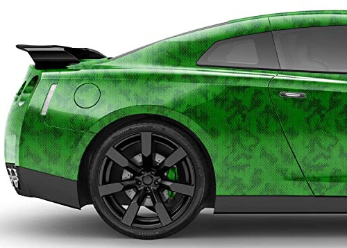 Design Auto-Folie Hexagon Camouflage 3D Car-Wrapping blasenfrei 1500x150cm (Grün)