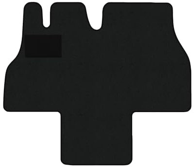 Fußmatten passend für Citroen Jumper I Typ 230 2-Sitzer (Baujahr 1994-2002), Hit schwarz | 1-TLG | Umrandung hellblau