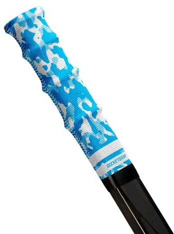 ROCKETGRIP Eishockeyschläger mit Sportgriff, Camouflage-Stoff, Hockey-Zubehör für Erwachsene und Kinder (Camouflage-Blau)