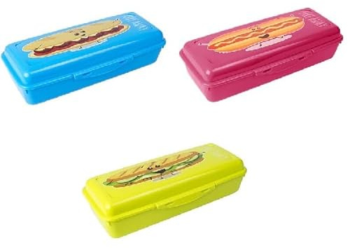 Genérico PACK de 3 Porta bocadillos niño/fiambrera bocadillo/portal almuerzo/merienda colegio oficina