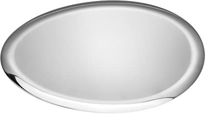 Plateau de Rangement en Acier Inoxydable de 32 cm pour Salle de Bain, Bijoux, cosmétiques, Plateau de décoration,Argenté