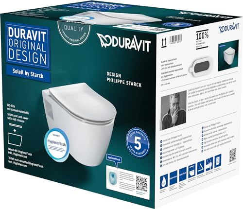 Duravit Soleil by Starck Set pour WC suspendu, fixation visible, 4586092, 45860920A1, 45860920A1