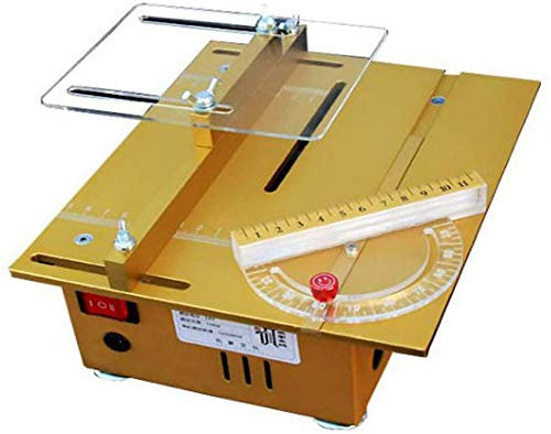 Multifunction Mini Table Saw Handmade Woodworking Bench Lathe Electric Polisher Grinder Cutting Machine with Sliding Ruler - Complete Configration