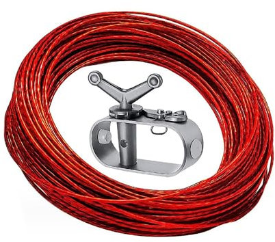 Tendifilo Con Fune Metallica Bogoro Tendifilo Tenditore Tendifilo Forte Tendifilo Tendifilo Filo Di Coperture Per Piscine In Inverno, Telone Piscina (21m Lungo, φ2mm)