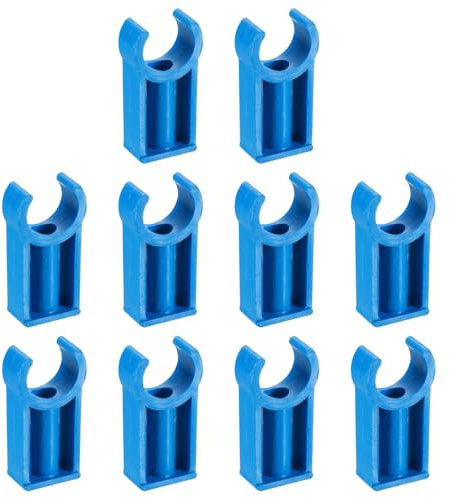 QUARKZMAN PVC Rohrschellen Clips, 20 Stück für 20mm (3/4) Außendurchmesser Schlauchhalterung Pex Rohr U-förmige PVC Wasserrohrschellen, Blau
