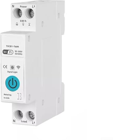 Interrupteur intelligent pratique avec minuterie, compteur d'énergie et connectivité sans fil (20 A)