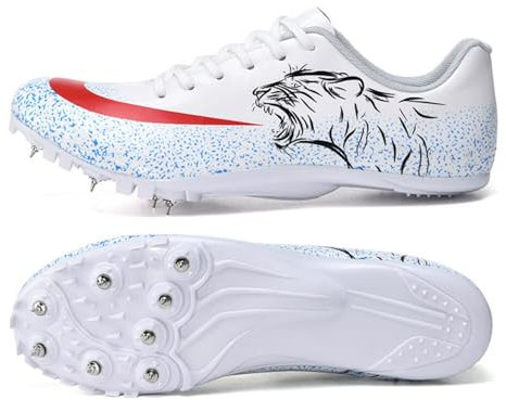 Zapatillas de Atletismo con Clavos para Hombre y Mujer: Zapatillas de Deporte Profesionales para Carreras y Carreras, Zapatillas Deportivas para césped Natural y plástico