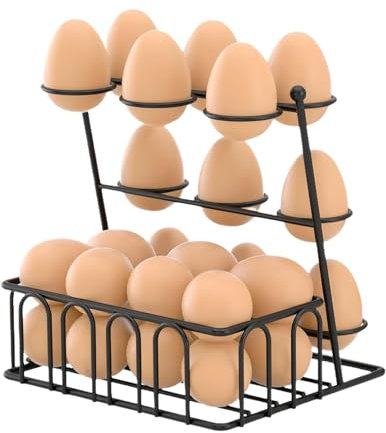 Eierhalter Arbeitsplatte, Eierkorb Aus Metall, Eierspeicher Für Arbeitsplattenküche, Eierhalter Ständer Rack Hält Bis Zu 20 Eier Für Frische Eier, Spenderständer, Lagerregal Für Küche