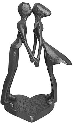 Eisen Skulptur Paar mit Design Toscano Figuren aus Gusseisen