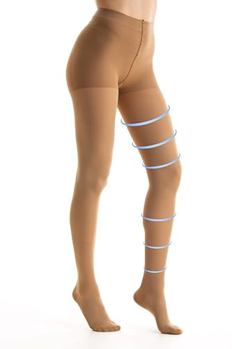 Gi&Gi Collant Compressivo da Donna, Calze Contenitive a Compressione Graduata,vera micro 70 den 14-16 mmhg (IT, Testo, M, Regular, Regular, BEIGE)