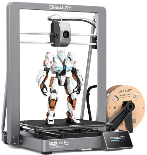 Creality Ender 3 V3 Plus 3D Printer, CoreXZ 600mm/s High-Speed Auto Leveling Direct Drive Extruder Stable Metal Build Tri-Metal Nozzle Ender 3D Printer Large Print Size 11.8x11.8x13.0in