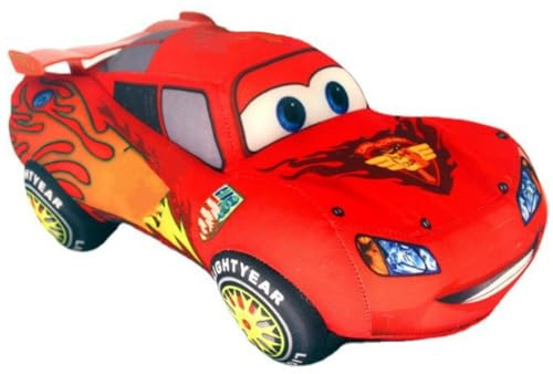 OUKEYI 9.8 inch/25cm Car Plush Toy, Car Shaped Plush Pillow, Soft Red Stuffed Car Plush Cushion, Racing Car Stuffed Doll Great Gift for Kids Birthday Party