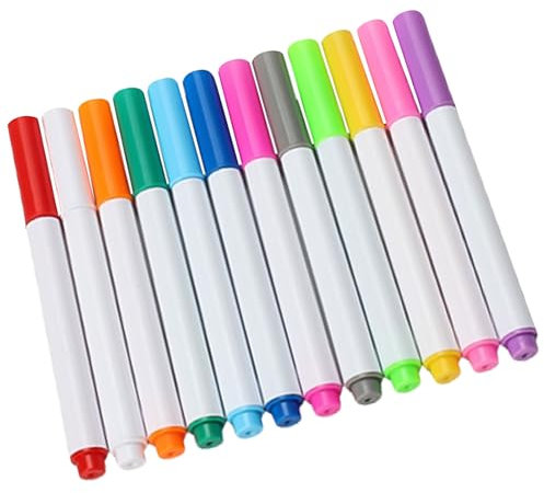 12 Farben verschwindender Stoffmarker, wasserlöslich, wasserlöslich, wasserlöschbar, temporärer Markierstift zum Nähen, Quilten