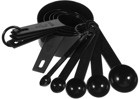 DINHEAROM Kit de Medidoras para Cocina con Escala, 10 Piezas de Pp, Medición Exacta para Repostería y Cocina